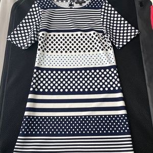 Banana Republic M polka dot & striped dress